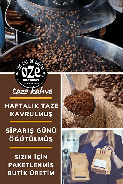 Oze مجموعة القهوة التركية المنكهة بالفراولة الجبلية والورد والبندق 3 قطع 100 جرام