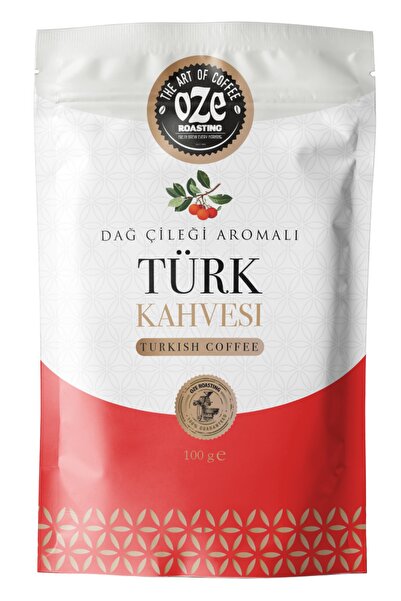 Oze مجموعة القهوة التركية المنكهة بالفراولة الجبلية والورد والبندق 3 قطع 100 جرام