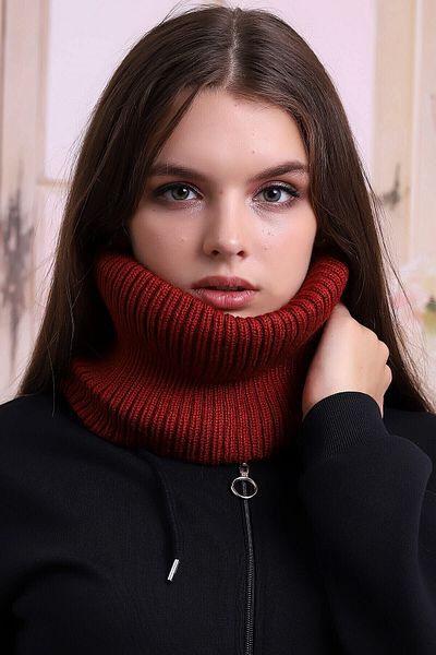 Deafox Brick Color Lycra Women's Neck Collar