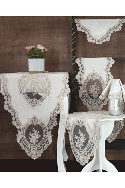 EMRAH TEKSTİL طقم صالة مخمل 5 قطع