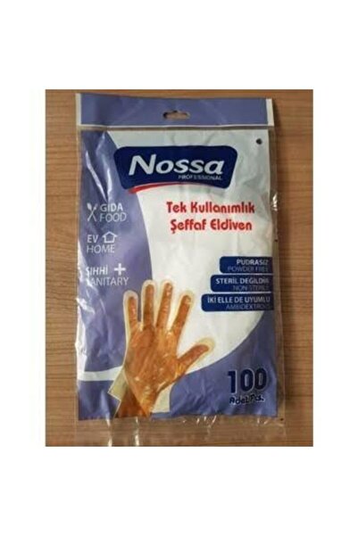 NOSSA Şeffaf Eldiven 100 Adet
