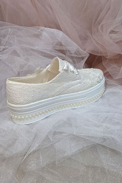 Berush Bride 204 Series Wedge Heel Beaded Wedding Dress Shoes
