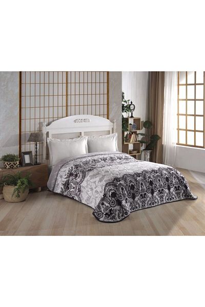 Kristal First Gray Double Crown Crystal Blanket