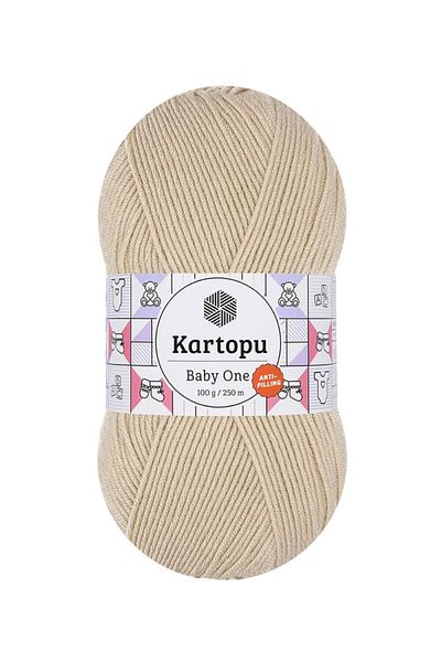 Kartopu Baby One K855 - Μπεζ Πλεκτό Σχοινί/Μαλλί 1 Τεμάχιο