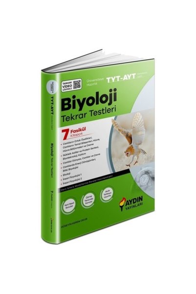 Aydın Yayınları Üniversiteye Hazırlık Tyt-ayt Biyoloji Tekrar Testler Aydın Y...