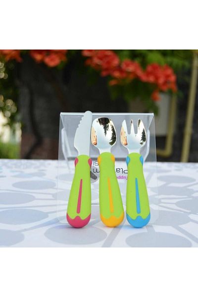 Tupperware Children's Fork-spoon-knife Set (with Metal Tip)