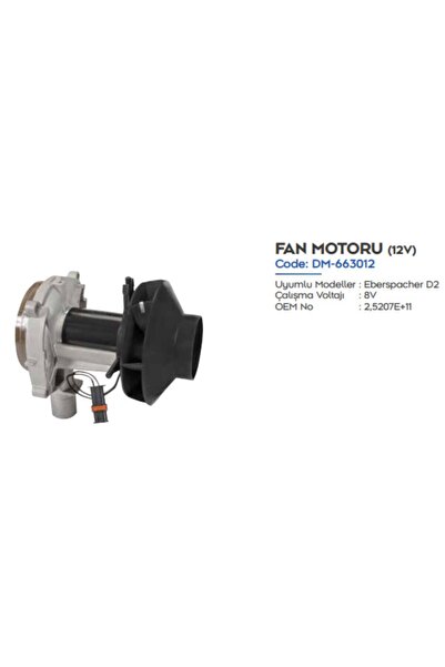 DEMMON Isıtıcı Fan Motoru D2-12v