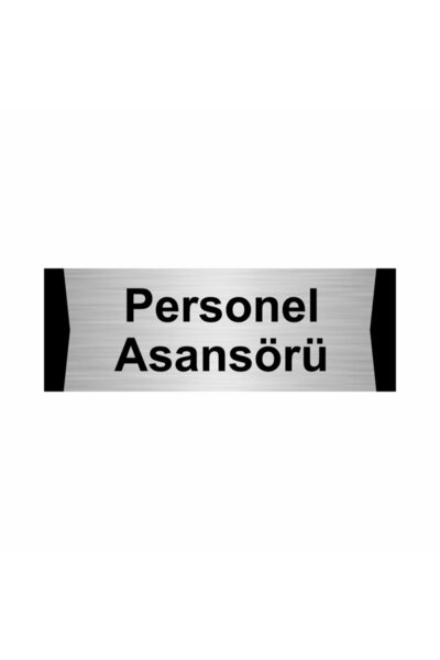 Özarslan Dizayn Staff Lift 10X20Cm Silver Color Metal Directional Sign