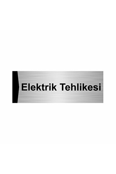 Electrical Hazard 10x20cm Silver Color Metal Orientation Plate