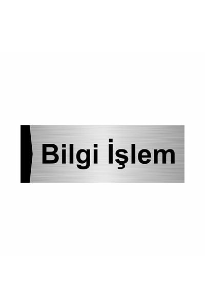 Özarslan Dizayn لوحة توجيه معدنية فضية اللون مقاس 5 × 20 سم من تكنولوجيا المعلومات