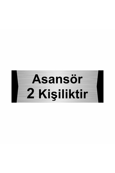 Özarslan Dizayn الرفع هو 2 شخص 7x20 سم لوح توجيه معدني فضي اللون