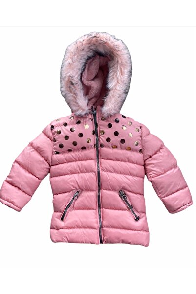sibelle kids Pembe Üzeri Puantiyeli Mont 2 Yaş