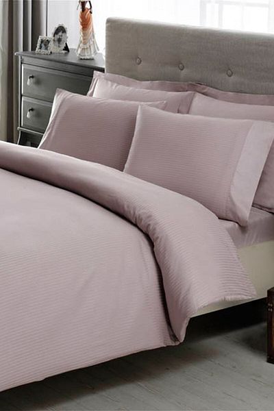Taç Комплект завивки Premium Basic King Size от памучен сатен, цвят люляк