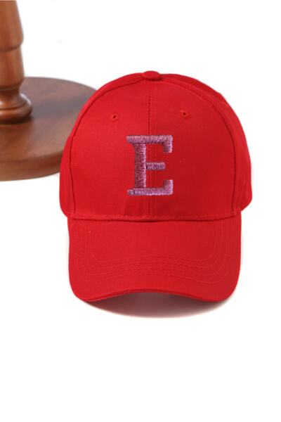 ŞapkaMania Red Pink E Gabardine Cap