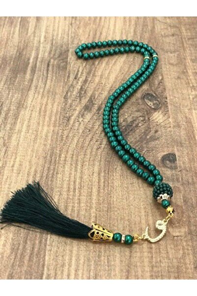 enti ev tekstili Unisex Tespih Hediyelik Çeyizlik Inci Tespih Yeşil