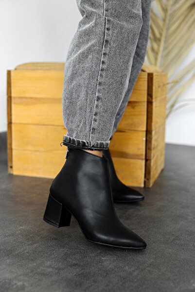 ZENNESHOES Betsy Kadın Bot Siyah Deri