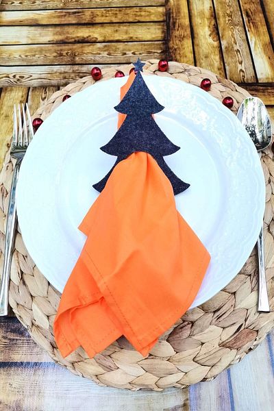 Emtory Home Διακοσμητικό δαχτυλίδι χαρτοπετσέτας 6 τεμαχίων Starry Pine