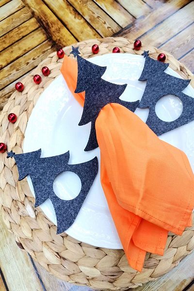 Emtory Home Διακοσμητικό δαχτυλίδι χαρτοπετσέτας 6 τεμαχίων Starry Pine