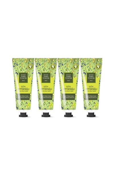 Eyüp Sabri Tuncer 50 Ml Natural Olive Oil Hand and Body Cream - Tube X 4 Pieces