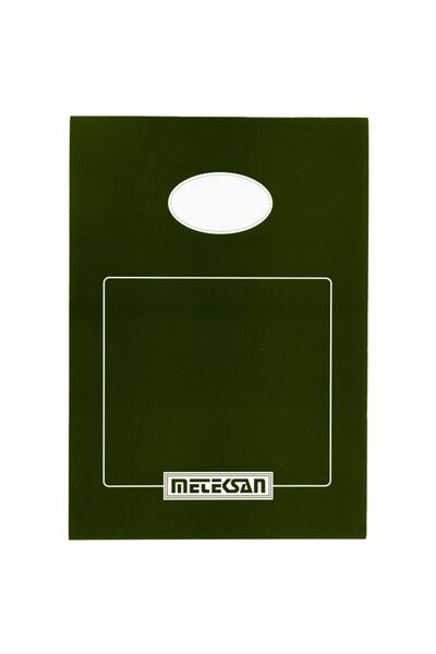 Meteksan A4 Karton Kapaklı Klasik Bloknot, 50 Yaprak, Çizgisiz, Yeşil