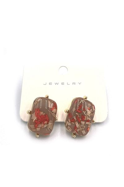 Artikel Acrylic Metal Nude Stud Earring