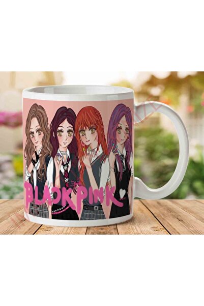 ART HEDİYE كوب موسيقى جماعي أسود وردي مطبوع على الجانبين