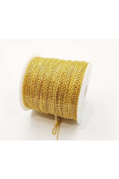 yiğit aksesuar Necklace Bracelet Chain Gold 100 Meters 1 Ball No Darkening