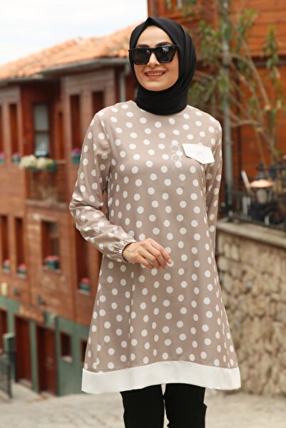 Feiza Collection Puantiyeli Tunik - Bej