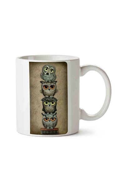 ART HEDİYE كوب بطبعة بومة على الجانبين