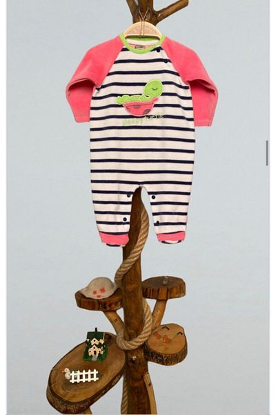 Bebitof Sleeping Turtle Velvet Jumpsuit