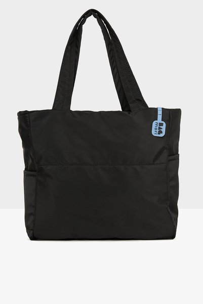 Bagmori Matte Black Women's Matte Fabric Inflatable Bag M000006250
