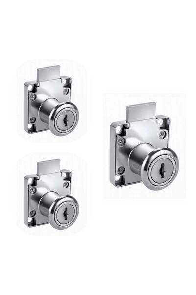 ARON (3 ADET) Kare Çekmece Dolap Kapak Posta Kutusu Kilidi 2 Anahtarlı