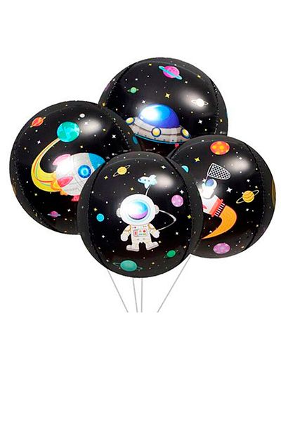 Kazanabil Space Themed 4d Sphere Foil Balloon 60cm (1 PC)