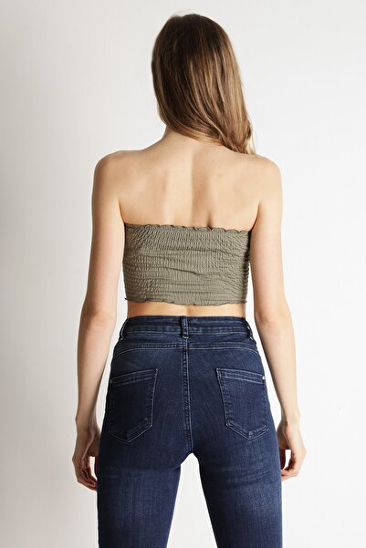 Select Moda Women's Khaki Guiped Bustier