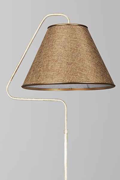 VENON Aydınlatma Lambader Gold Lena Üçgen Krem Sarı Patine (gold Çember) Kahverengi Şapka