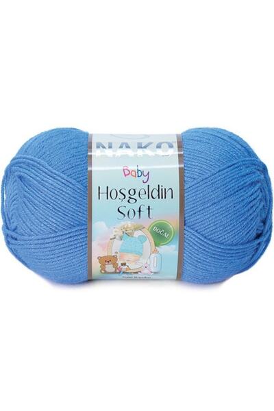 NAKO Hoşgeldin Soft Doğal(naturel) Bambu Bebe Örgü Ipi 1256 Denim
