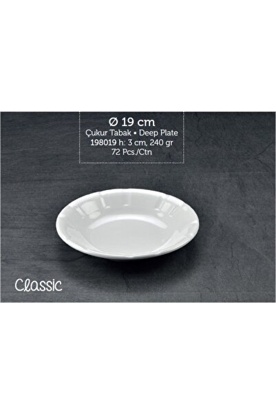 TUVA MELAMİN Tuva Melamin Classıc 19 Cm. Oluklu Çukur Tabak 6'lı