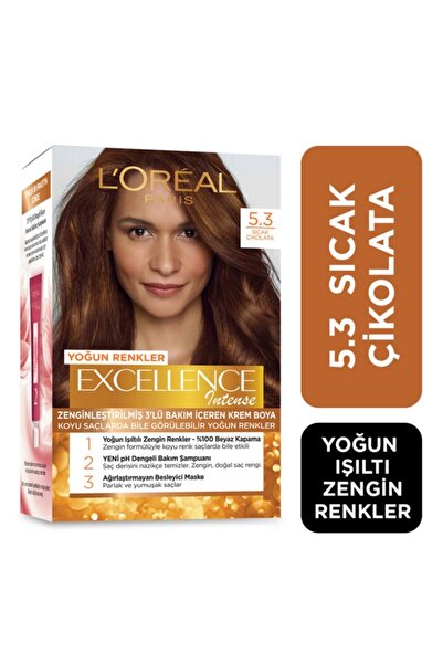 Excellence Marka: Intense Saç Boyası Sıcak Çikolata 5-3 Kategori: Saç Boyası