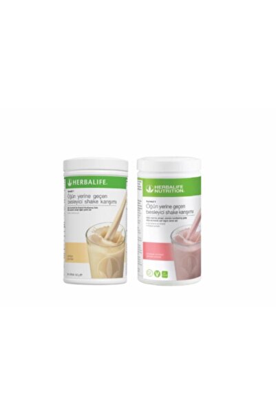 Herbalife 1 Adet Vanilya-1 Adet Beyaz Çikolata Ahududu Aromalı Shake