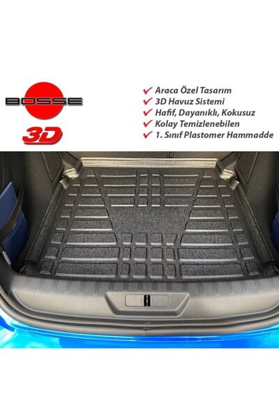 BOSSE Renault Megane 2 Hb Bagaj Havuzu 2004 - 2009 Arası Uyumlu Siyah