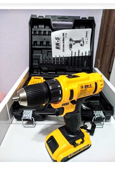 BN5 Banco 24 Volt 5 Amper Metal Şanzımanlı Darbeli Şarjlı Matkap 24 Parça Uç ...
