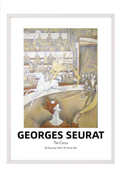Postifull Georges Seurat - Circul, Tablou în ramă albă, Seria de artă NR:111918