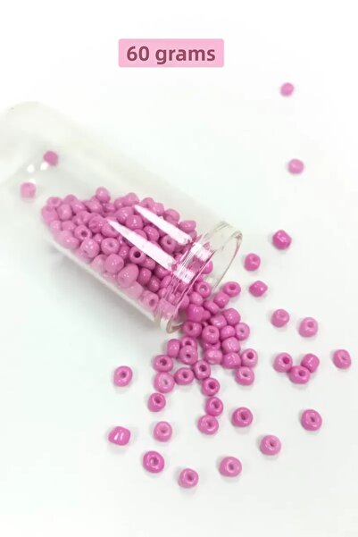 Mestore Large size cast glass sand beads (6/0) 4 mm - 60 grams - purple - bnc121
