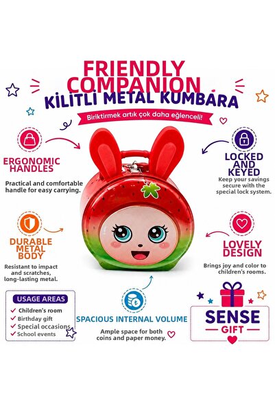 Sense Lockable Metal Piggy Bank S-263-Ki