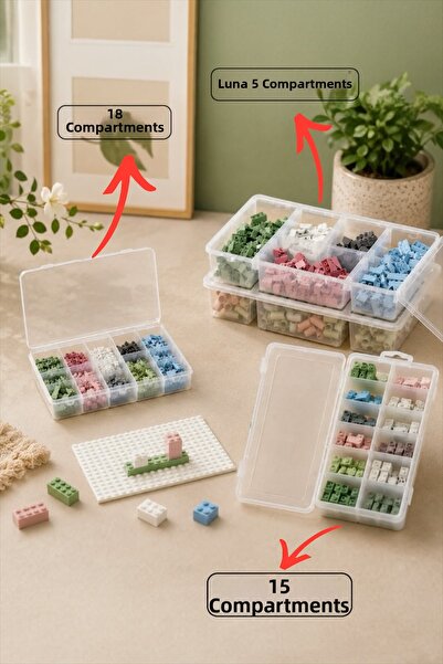 Bayev 3 Sizes Transparent 15 Compartments+18 Compartments+Luna Children's Leg...