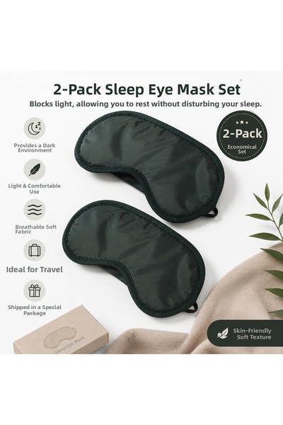 Şahin 2-Pack Sleep Eye Patch – Light-Proof Soft Sleep Mask