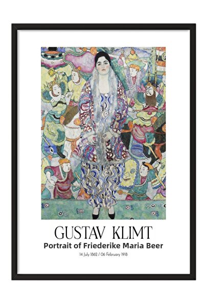 Postifull Gustav Klimt - Portrait of Friedericke Maria Beer, Black Framed Art...