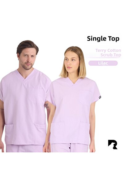 KARGA ÜNİFORMA طقم زي طبي (Scrubs) ONE TOP FORM للجنسين، بأكمام واسعة (Batwin...
