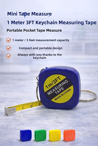 Generic Brand Mini Tape Measure 1 Meter 3ft Keychain Measure Meter Portable P...