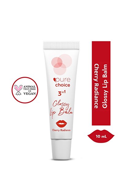 Pure Choice Moisturizing Repairing Brightening 3in1 Glossy Lip Balm Cherry Ra...